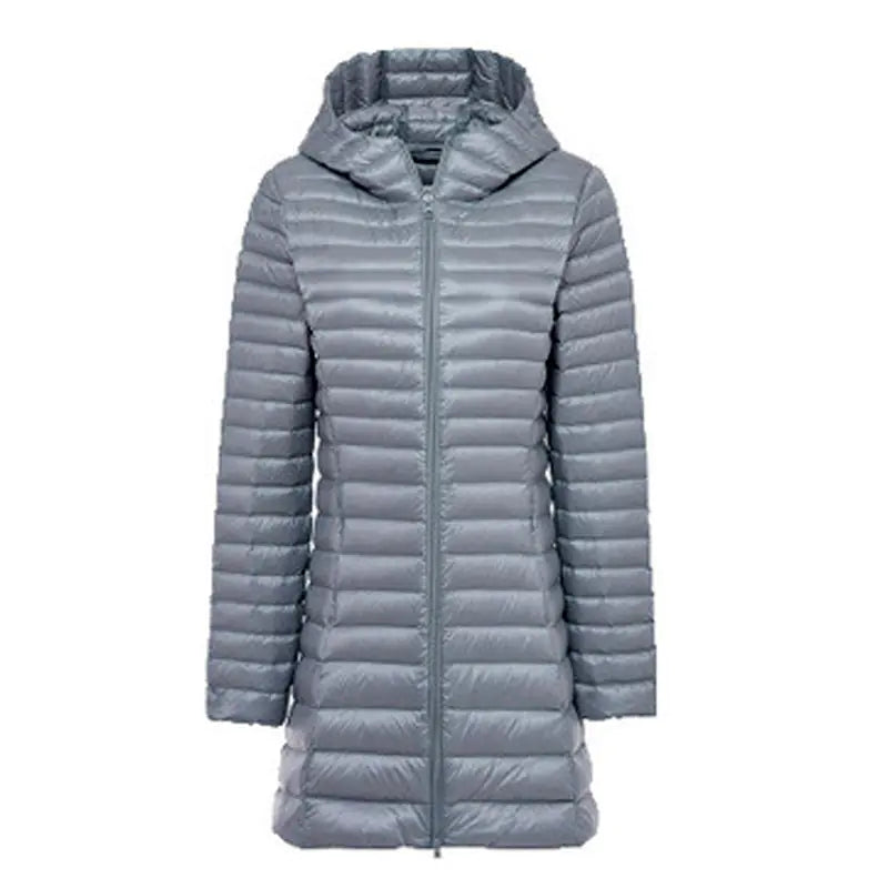 Lightweight Women's Hooded Down Jacket for Winter Wear