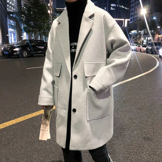 Thickened Woolen Coat for Winter Casual Wear
