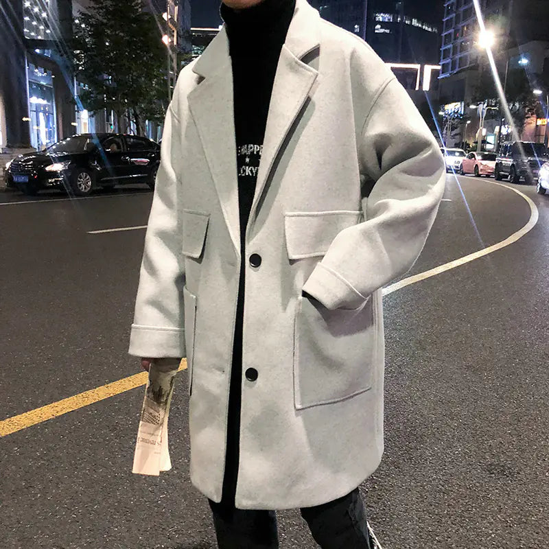 Thickened Woolen Coat for Winter Casual Wear