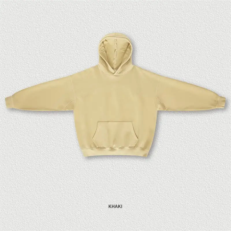 Washed Plush Hoodie for Autumn and Winter Wear
