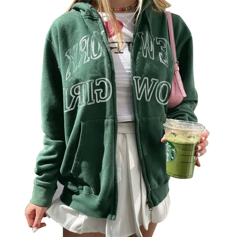 Printed Casual Hoodie for Autumn and Winter Wear