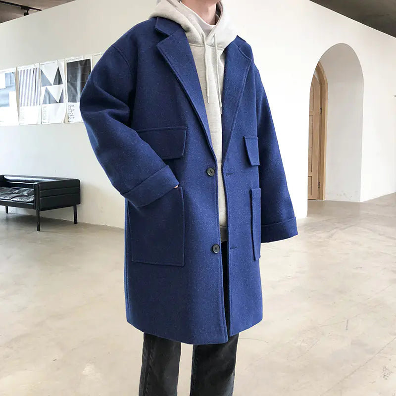 Thickened Woolen Coat for Winter Casual Wear