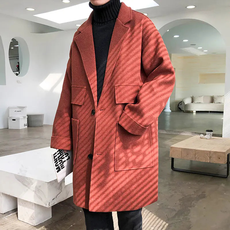 Thickened Woolen Coat for Winter Casual Wear